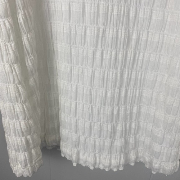 Bb Dakota Steve Madden White Textured Puff Sleeve Mini Dress size Small - Picture 4 of 8